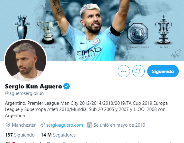 Agüero se despide del City con un comunicado