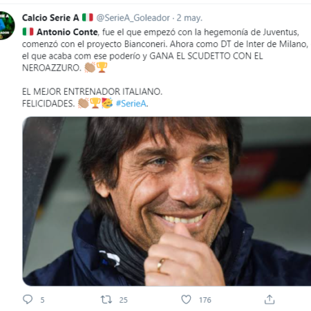 Antonio Conte cortó la racha e Inter gritó campeón