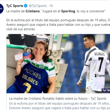 Cristiano Ronaldo: su mamá lo quiere en Sporting Lisboa